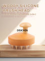 DISICHEN Silicone Shampoo Brush Wood Handle Scalp Massage Comb Women Hair Washing Comb SPA Bath Shower Brush Salon Hairdressing Tool New style. 