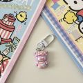 Sanrio Keychains Fashion Pompom Purin Yawning Kuromi Keychain Pachacco KT Cat Nighty Cinnamoroll Pendant Kawaii Pa. Pajamas Party My Melody Keyring Couple.. 