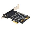 PCI-E Serial Port Card PCI-E To 4 Serial Port RS232 9-Pin Industrial Control 4 Port Expansion Card AX99100 with Line. 