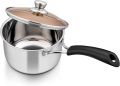 Duo Le Bao Stainless Steel Saucepan With Glass Lid Kitchen Cooking Utensil ND1318. 