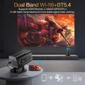 HY320 Mini Andorid Portable Projector with Gaming Console 2 in 1 Gaming Projector 1080P Smart Projector FHD 4K Supported with WiFi 6, Home Theater Outdoor Video Projector. 