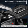 Case for iPhone 13 Pro Max with Camera Cover and Kickstand，Built-in 360° Rotate Ring Stand Magnetic Full Body Shockproof Bumper Protective Phone Cover Case. 