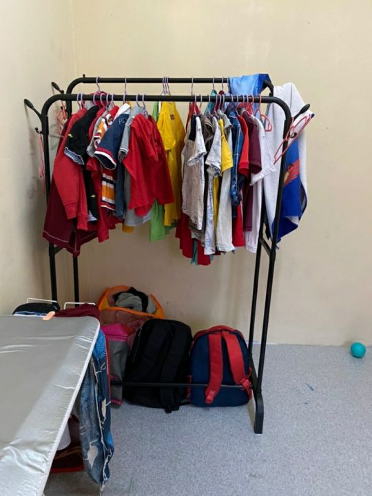 Coat%20Rack%20Garment%20Rack%20Free-standing%20Clothes%20Hanger%20With%20Top%20Rod%20Clothes%20Shelves%20Storage%20Wardrobe%20Hanger%20Floor%20Cloth%20Drying%20Rack%20-%20Image%205