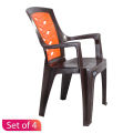 Bagmati Plastic Super Deluxe Chair (Ch-2101) - Set Of 4. 