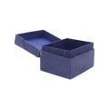 Navy Blue Reactangle Shape Lokta Paper Box L. 