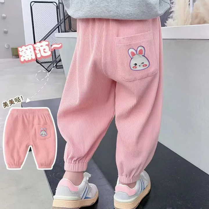 2023%20Autumn%20New%20Girls%20Casual%20Pants%20Legging%20Long%20Pants%20Boys%20Sweatpants%20Baby%20Home%20Carved%20Pants%20Breathable%20-%20Image%204