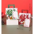 10Pcs New Kraft Paper Christmas Gift Box Xmas Ornament Tag Pendant Candy Bags House Shape Navidad Packaging Boxes New Year. 