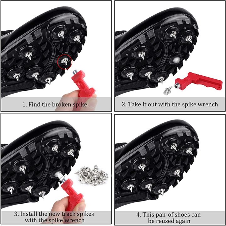 NAMUNY%20120%20PCS%201/4%20Inch%20Stainless%20Steel%20Track%20and%20Country%20Spikes%20Golf%20Shoe%20Spikes%20with%20Spike%20Wrench,%20Replacement%20Spike%20-%20Image%205