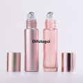 Difutagui 1PCS Glass Roll On Bottle 5/10ml Pink Roller Bottle Essential Profesional Oil Lip Gloss Refillable Tube Empty Jar Glass Perfume Bottle. 