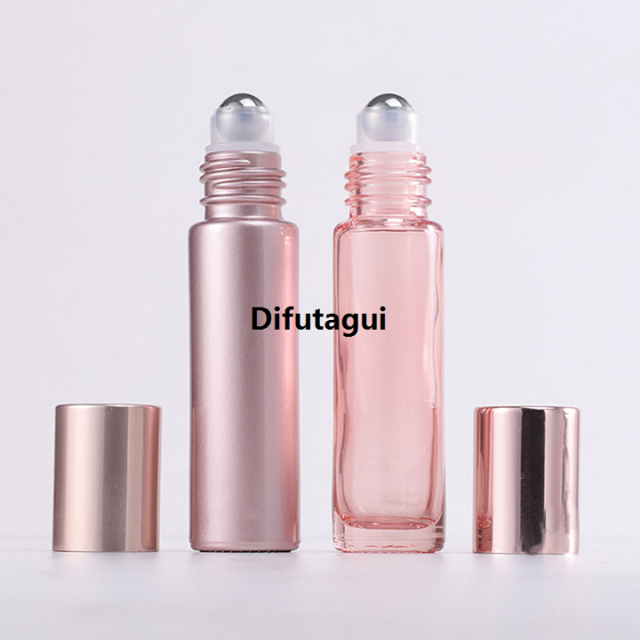 Difutagui%201PCS%20Glass%20Roll%20On%20Bottle%205/10ml%20Pink%20Roller%20Bottle%20Essential%20Profesional%20Oil%20Lip%20Gloss%20Refillable%20Tube%20Empty%20Jar%20Glass%20Perfume%20Bottle%20-%20Image%202