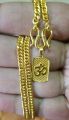 Om Locket /Gold Plated Panchadhatu Chain With ॐ Locket. 
