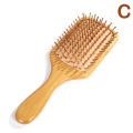 Bamboo Wooden Hair Brush Massage Comb Scalp Massager For Hair Growth Anti-Static Straightening Brush Soft Beard Baby Brush ZHIXING. 