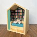 Mini Bookshelf for Mini Books, Mini Bookshelf Ornament. 