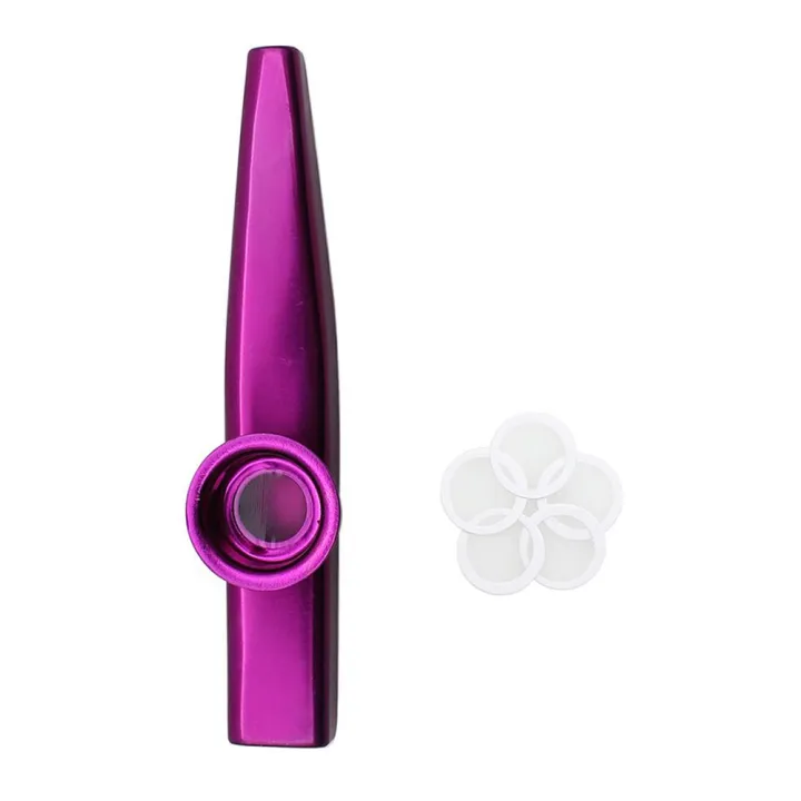 Kazoo%20Aluminum%20Alloy%20Metal%20With%205%20Pcs%20Gifts%20Flute%20Diaphragm%20For%20Children%20Music-Lovers,%20Green%20&%20Purple(2Set)%20-%20Image%204