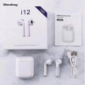 Wenefang i12 Airpods TWS Bluetooth Earphone Headset Airpods Pro Full Set with Box True Wireless Luxury Bluetooth Headset 5.0 Touch Control Earbuds for Android and iOS Mobile Phones. 