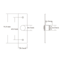 Stainless Steel Exit Button Switch for Lock Door Access Control System Door Push Exit Door Release Button Alloy Switch. 