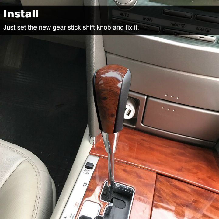 Wood%20Grain%20Car%20Gear%20Shift%20Knob%20for%20/%20Fortuner%20Crown%20Land%20Cruiser%20Lever%20Shifter%20Stick%20Black%20-%20Image%204