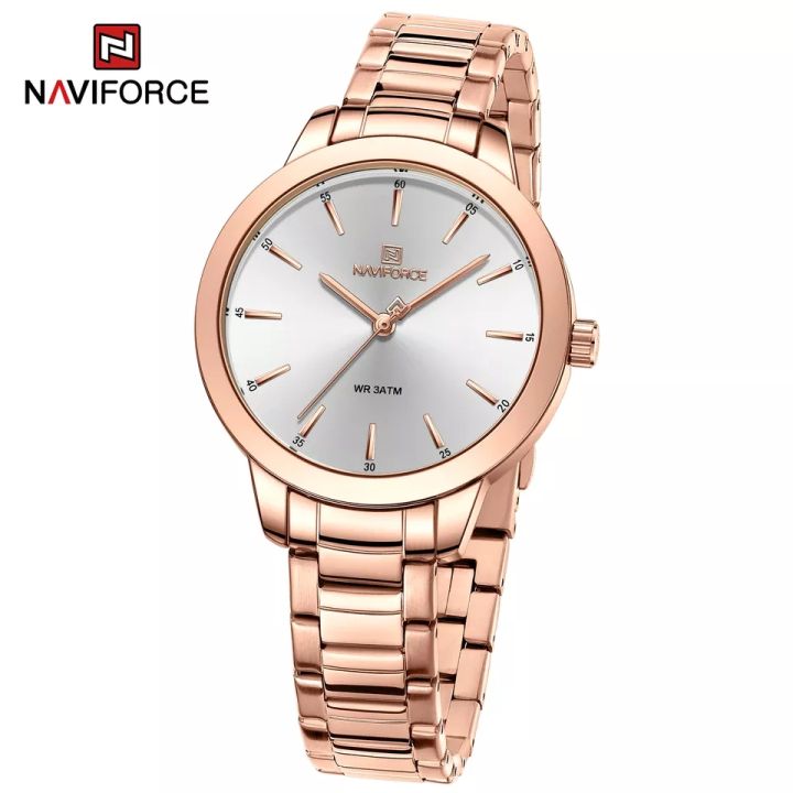 NaviForce%20NF5025%20Simplicity%20Casual%20Stainless%20Steel%20Quartz%20Watch%20For%20Women%20-%20Rosegold%20With%20White%20Dial%20%7C%20Fashion%20Casual%20Watch%20For%20Women%20-%20Image%205