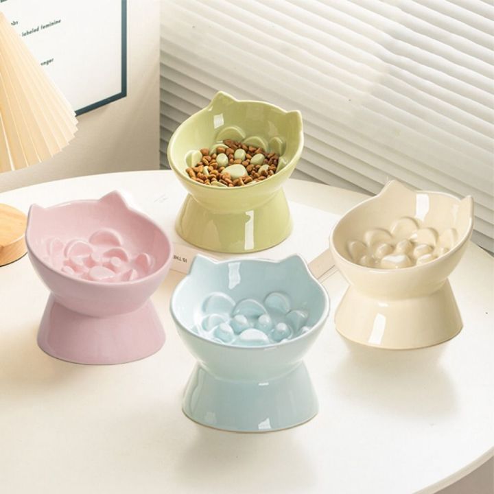 Food%20Dispenser%20Ceramic%20Cat%20Slow%20Food%20Bowl%20Cute%20Slanted%20Mouth%20Dog%20Feeding%20Basin%20Anti%20Tipping%20Creative%20Pet%20Drinking%20Feeder%20Kitten%20Puppy%20-%20Image%202