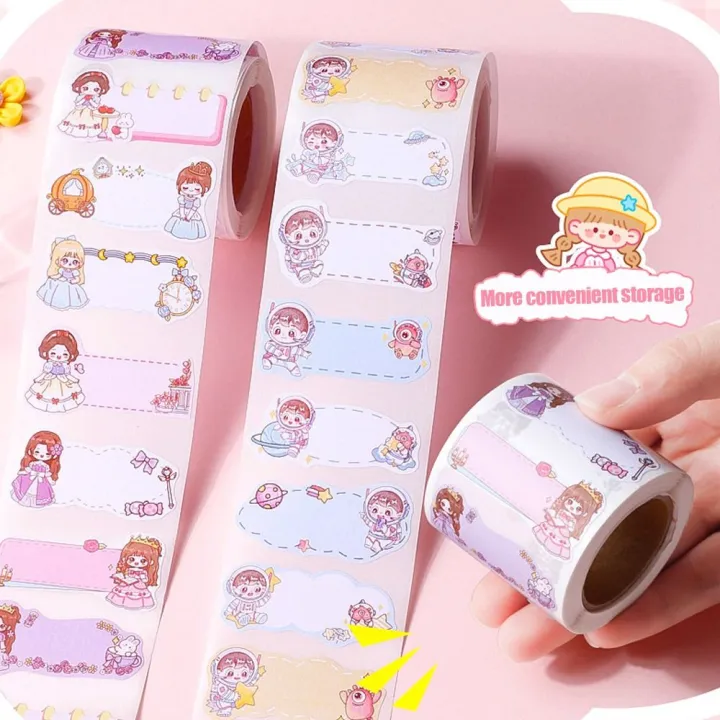 300Pcs/Roll Durable Custom Name Sticker Self-adhesive Handwritten ...