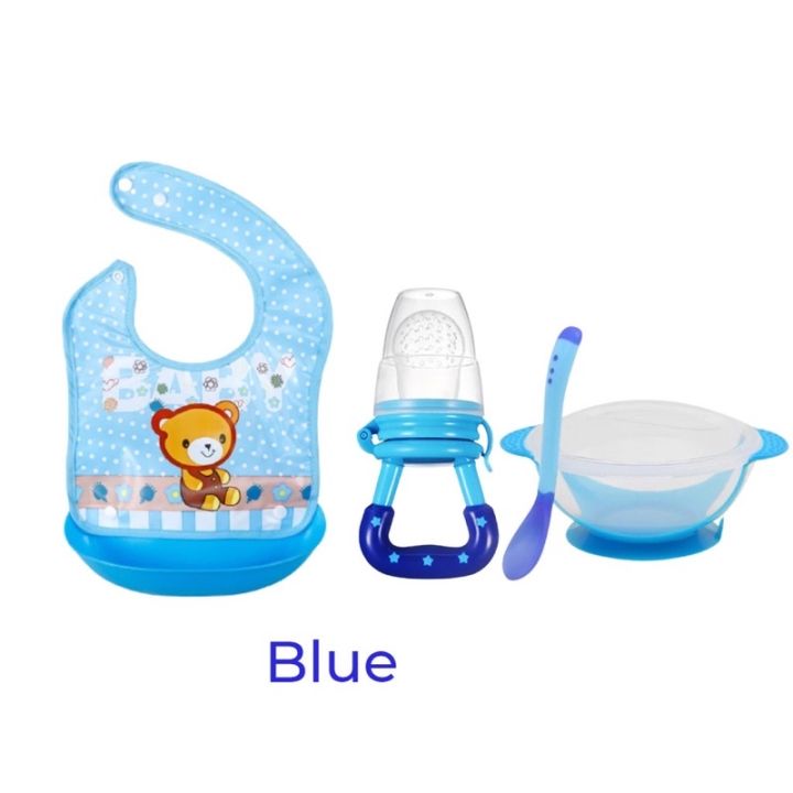 Combo%20set%204%20in%201%20Baby%20Feeding%20Set%20meal%20Set%20Bowl%20with%20spoon%20fruit%20pacifier%20Foldable%20bib%20By%20Desire%20-%20Baby%20Feeder%20%7C%20-%20Image%202