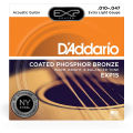 D'Addario EXP15 Coated Phosphor Bronze Acoustic Guitar Strings | Extra Light Guage | .010-.047. 