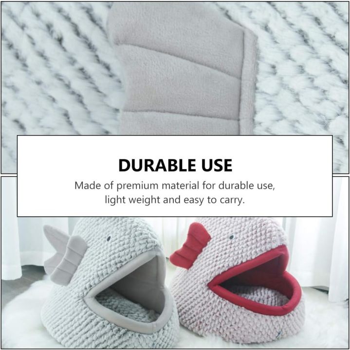 Fish%20Shaped%20Cat%20Small%20Size%20Cat%20Bed%20Maroon%20Nest%20By%20HAMROPETS%20-%20Image%203