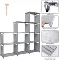 4 Layers Bookcase Bookshelf 9-Cubes Book Shelf , Book Rack For Home , Office Storage Shelf Plastic Storage Cabinet. 