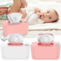 MOONCARE - Baby Wipe Warmer with LED Light USB Powered Portable Wipe Heater Adjustable Baby Wipe Warmer Dispenser Easy to use. 
