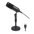 USB Microphone Plug and Play LED Indicator Volume Adjustment Professional Studio Microphone for PC Laptop. 