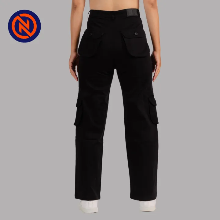 Nepster%20Black%20High%20Rise%20Premium%20Straight%20Cotton%20Cargo%20Box%20Pants%20For%20Women%20-%20Image%204