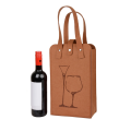 Portable Double Layer Felt Bottle Tote Bag, Insulated Wine Cooler Bag, Travel Wine Bag for Wine Lovers. 