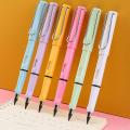 5PCS Inkless Pencils Eternal Portable Reusable Erasable Metal Writing Pens With Eraser. 