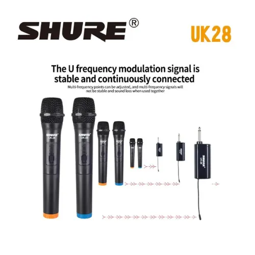 Shure%20UK28%20DUAL%20Professional%20UHF%20Wireless%20Microphone%20System%20Karaoke/Vocal%20Mic%20handheld%20microphone%20%7C%7C%20Sold%20By%20Watch%20House%20-%20Image%205