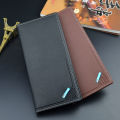 New Keluarga Korean New Fashion Design Men Leather Long Wallet, Extra Capacity Leather Bifold Wallet For Mens Slim Front Pocket With Cash Spot. 
