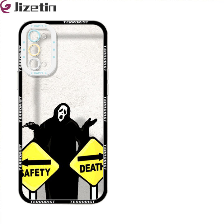 Jizetin for Realme 7 Pro Back Cover Transparent Ghostface Scream Soft Phone Case