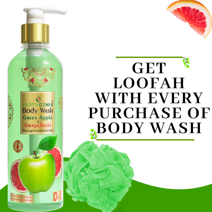 Earthgenix%20Body%20Wash%20Green%20Apple%20&%20GrapeFruit%20500ml,%20(Loofah%20Free),%20For%20Glowing%20&%20Nourished%20Skin%20-%20Image%205