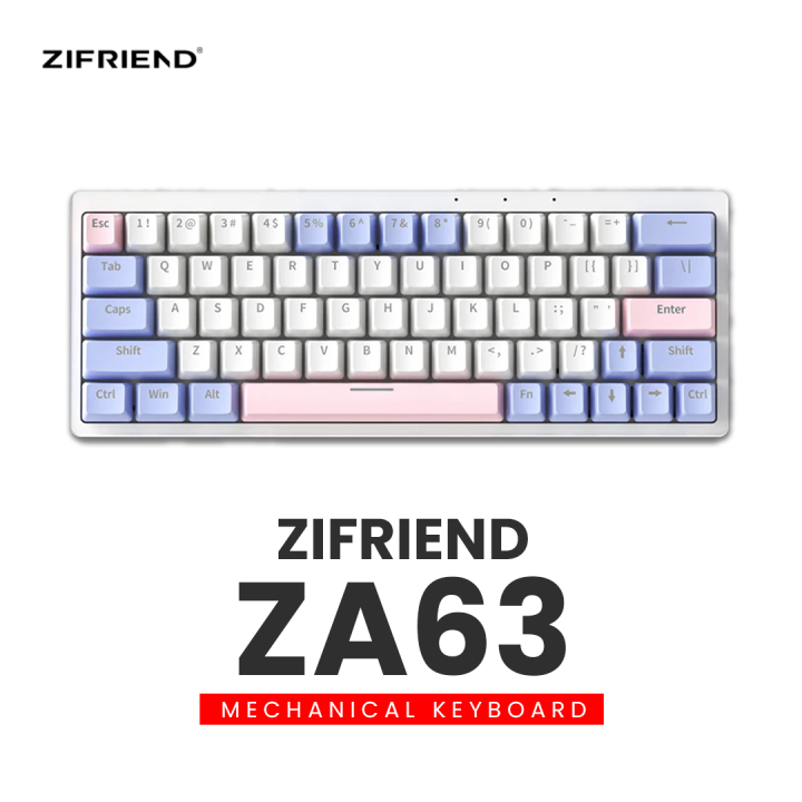 Zifriend ZA63 RGB Hot Swappable Wired Mechanical Keyboard – Tnt Yellow ...