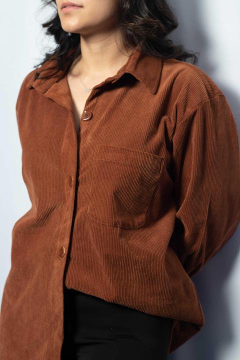 Renegade.Nepal Brown Color Cotton Full Sleeve Side Pocket Design Shirt For Men