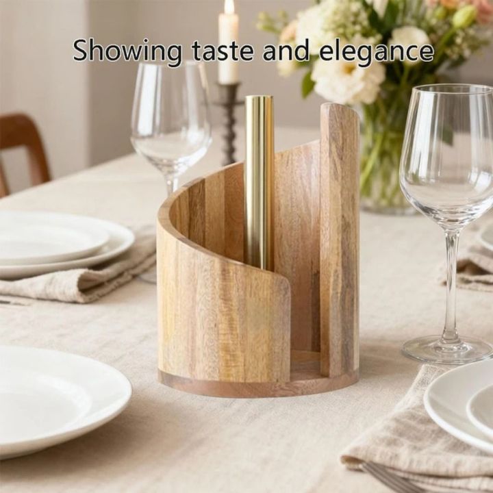 Storage%20Stand%20Large%20Capacity%20Wooden%20Paper%20Towel%20Holder%20Freestanding%20Base%20Countertop%20Design%20Freestanding%20Paper%20Roll%20Holder%20Ornament%20Storage%20Wooden%20Roll%20Paper%20Storage%20Rack%20Desktop%20-%20Image%205