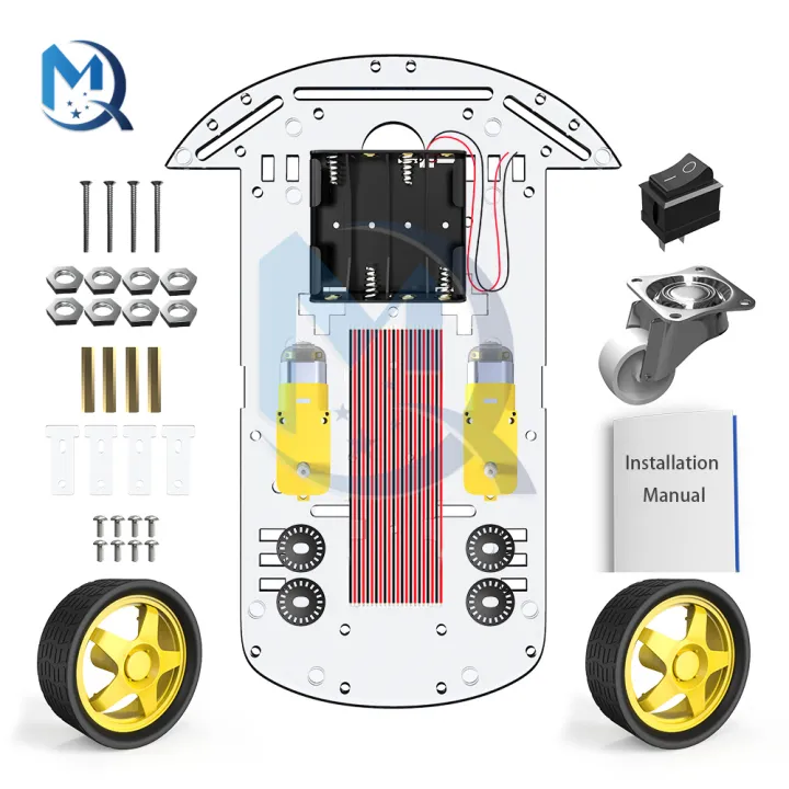 Two Wheel Control Arduino Smart Robot Car 2WD Motor Chassis /Tracing Remote Control Two-wheel ...