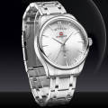 NaviForce NF9213 Casual Day Date Display Luminous Watch For Men - Silver. 