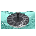 Solar Fountain Black Solar Fountain Water Fountain Solar Water Fountain with 6 Nozzles and Fixer, 6.3inch Solar Fountain Pump for Bird Bath. 