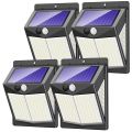 ARELENE Solar Security Lights Outdoor, 140 LED Solar Motion Sensor Lights 3 Lighting Modes Solar Powered Wall Lights 4 Pack. 