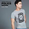 Police F545 Bodysize Round Neck Cotton T-Shirt - Grey. 