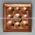 Copper Bhai Tika  Thali (26.4 Cm-Square)– Featured With Nine Khanda. 
