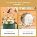 MTS Multifunctional Cooking Electric Pot Electric Cooking Pot, Rapid Noodles Maker, 1.8L Non-Stick Mini Hot Pot Food Steamer Momo Maker 600W. 
