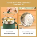 MTS Multifunctional Cooking Electric Pot Electric Cooking Pot, Rapid Noodles Maker, 1.8L Steel Mini Hot Pot Food Steamer Momo Maker 450W. 