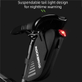 NAMUNY 2X 0.6L Bike Saddle Bag Waterproof Tail Bag with Tail Light Hanging Road Bicycle Accessories. 