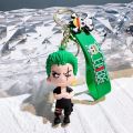 DAIYAMONDO Premium Keychain Of World Famous Zoro One Piece Anime 3D Keychain Rubber Silicone Action Character Key rings! Perfect for Bag Charm, Car & Bike Gifting & Anti-Rust. 